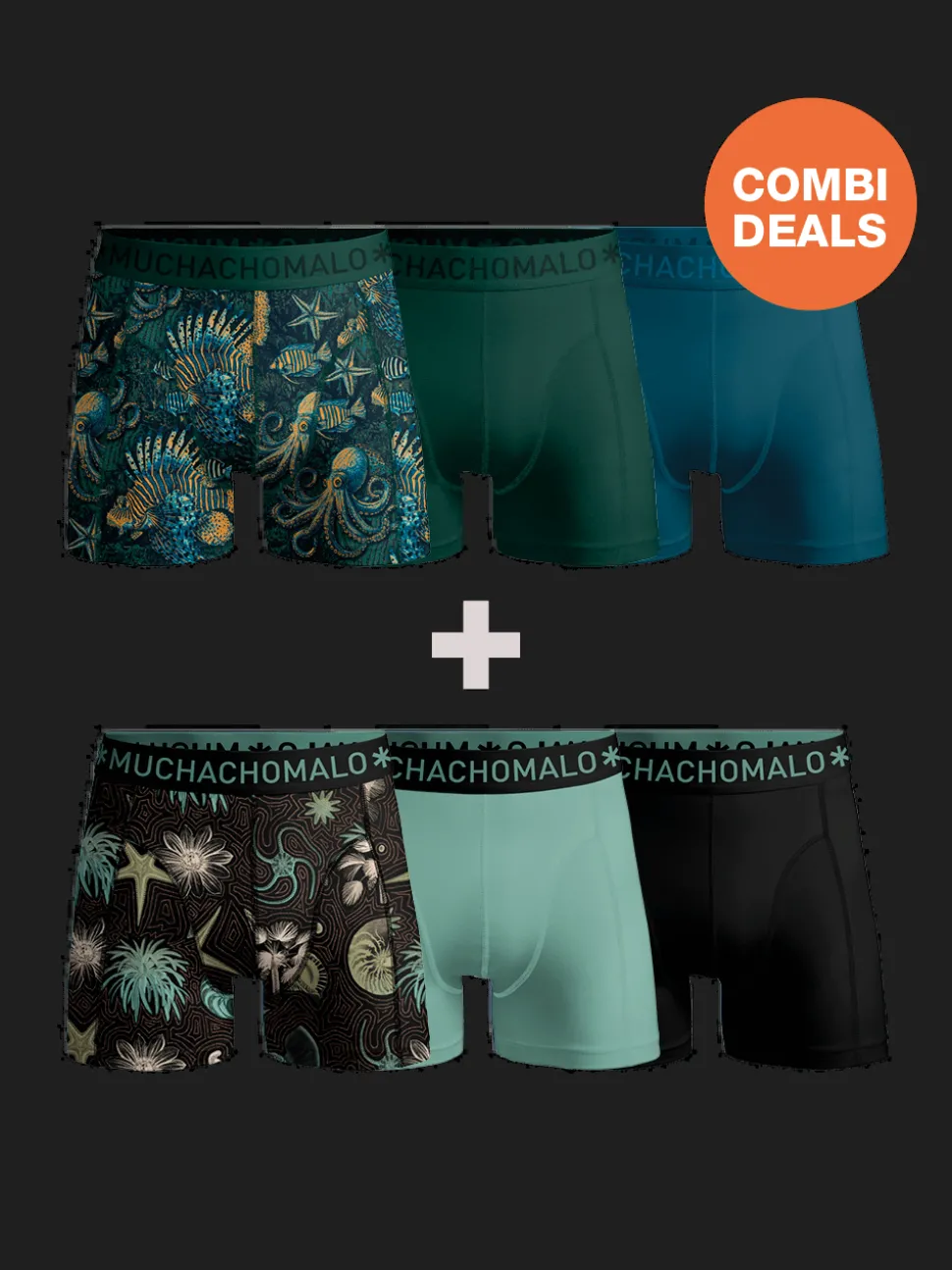 Heren 3+3-pack Boxershorts