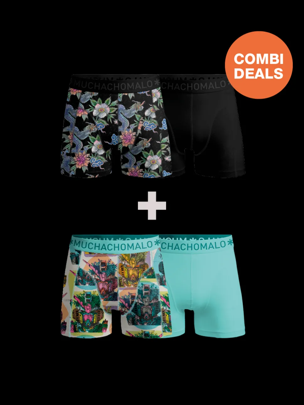 Heren 2+2-pack Boxershorts