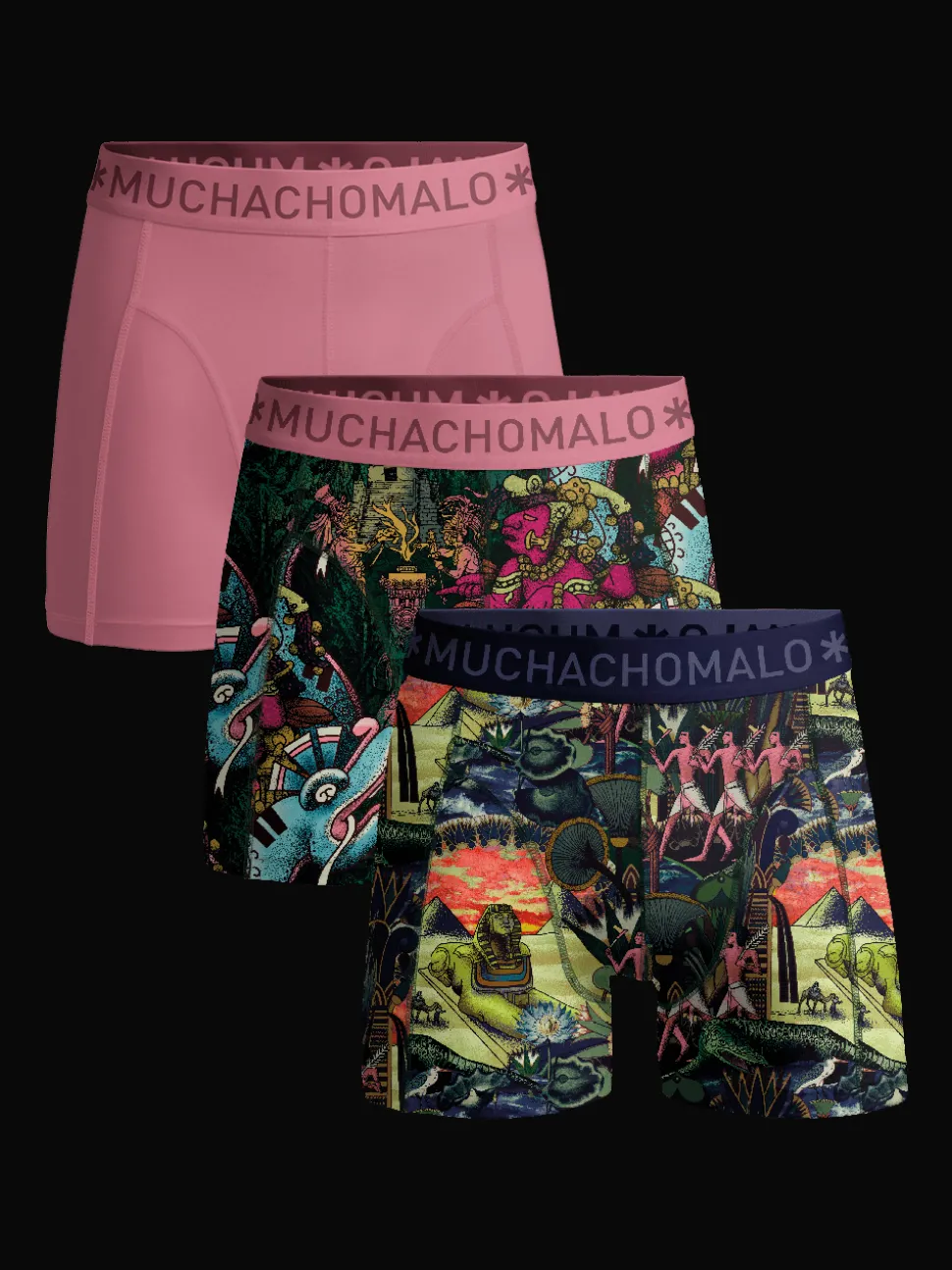 Heren 3-pack Boxershorts Ancient Civilizations