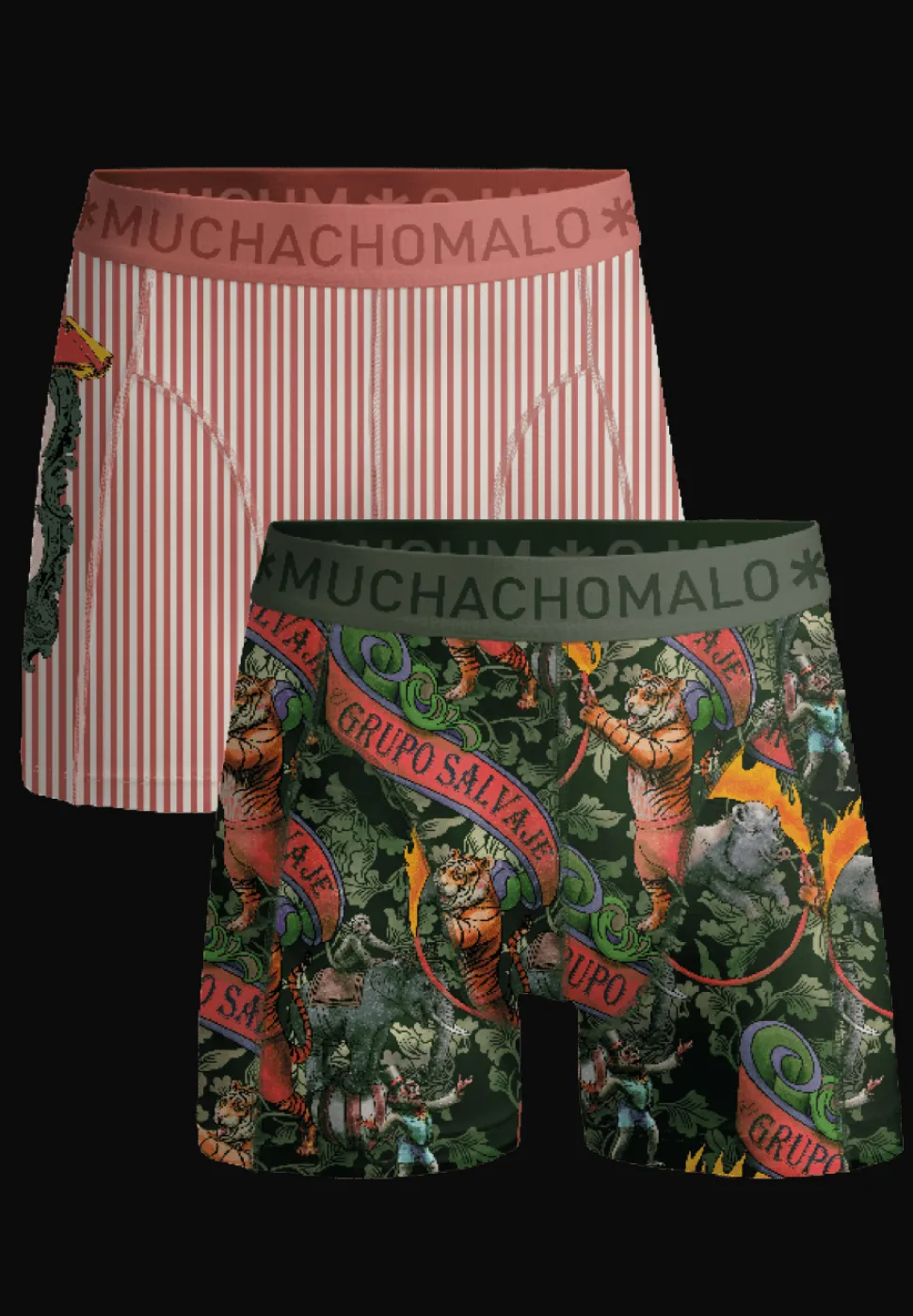 Heren 2-pack Boxershorts Circus Animals