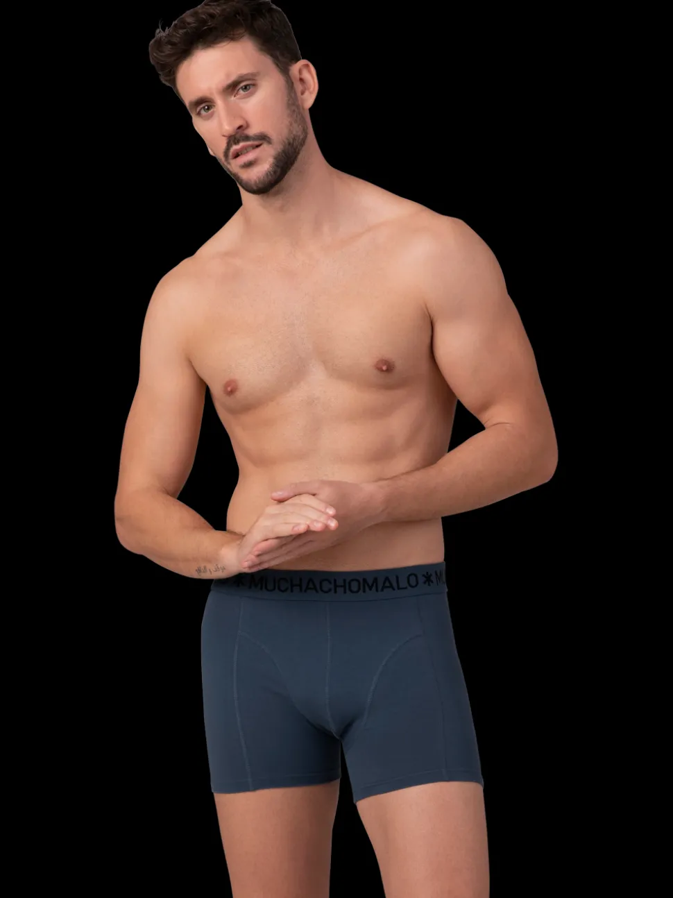 Heren 2+2-pack Boxershorts Effen