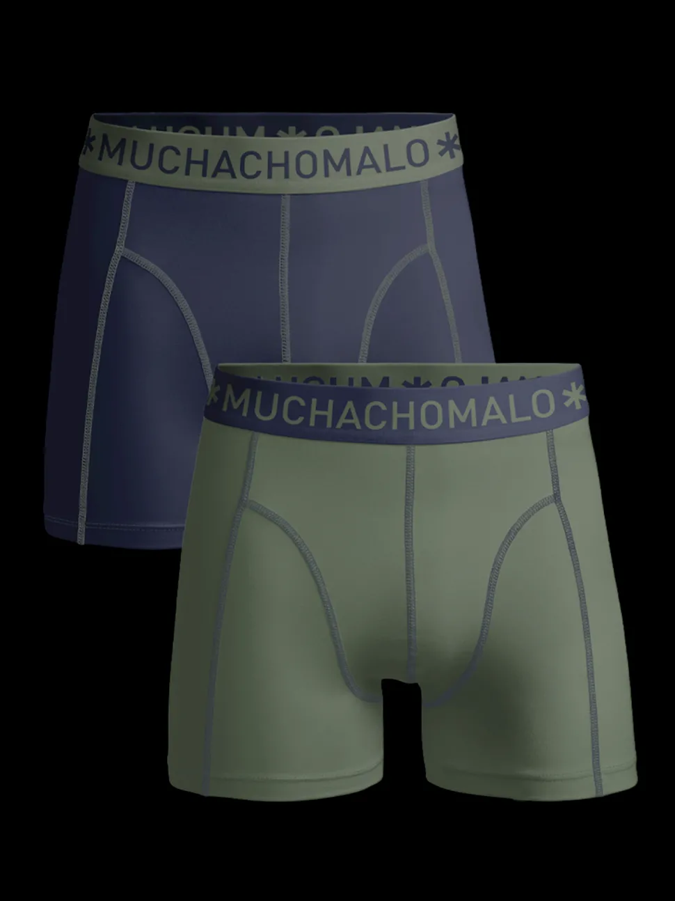 Heren 2-pack Boxershorts Effen