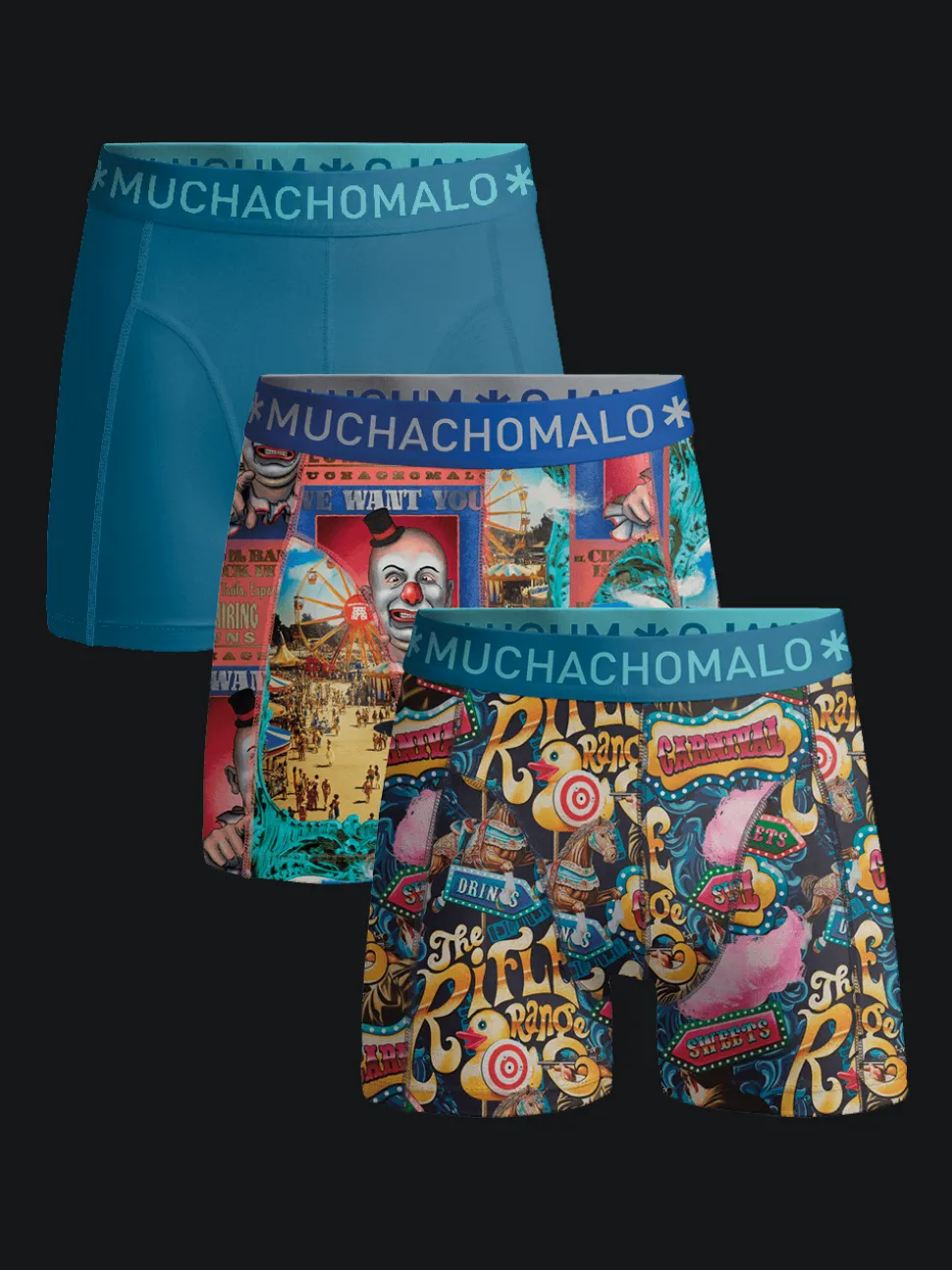 Heren 3-pack Boxershorts Funfair
