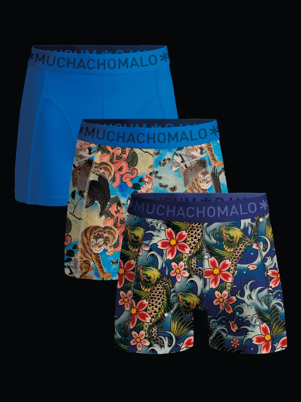 Heren 3-pack Boxershorts Irezumi