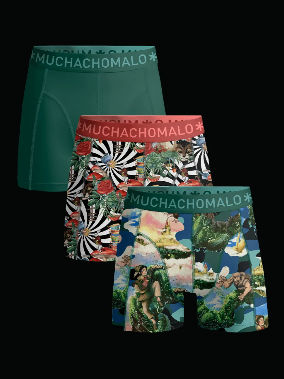 Heren 3-pack Boxershorts Jackbean Alicewonder