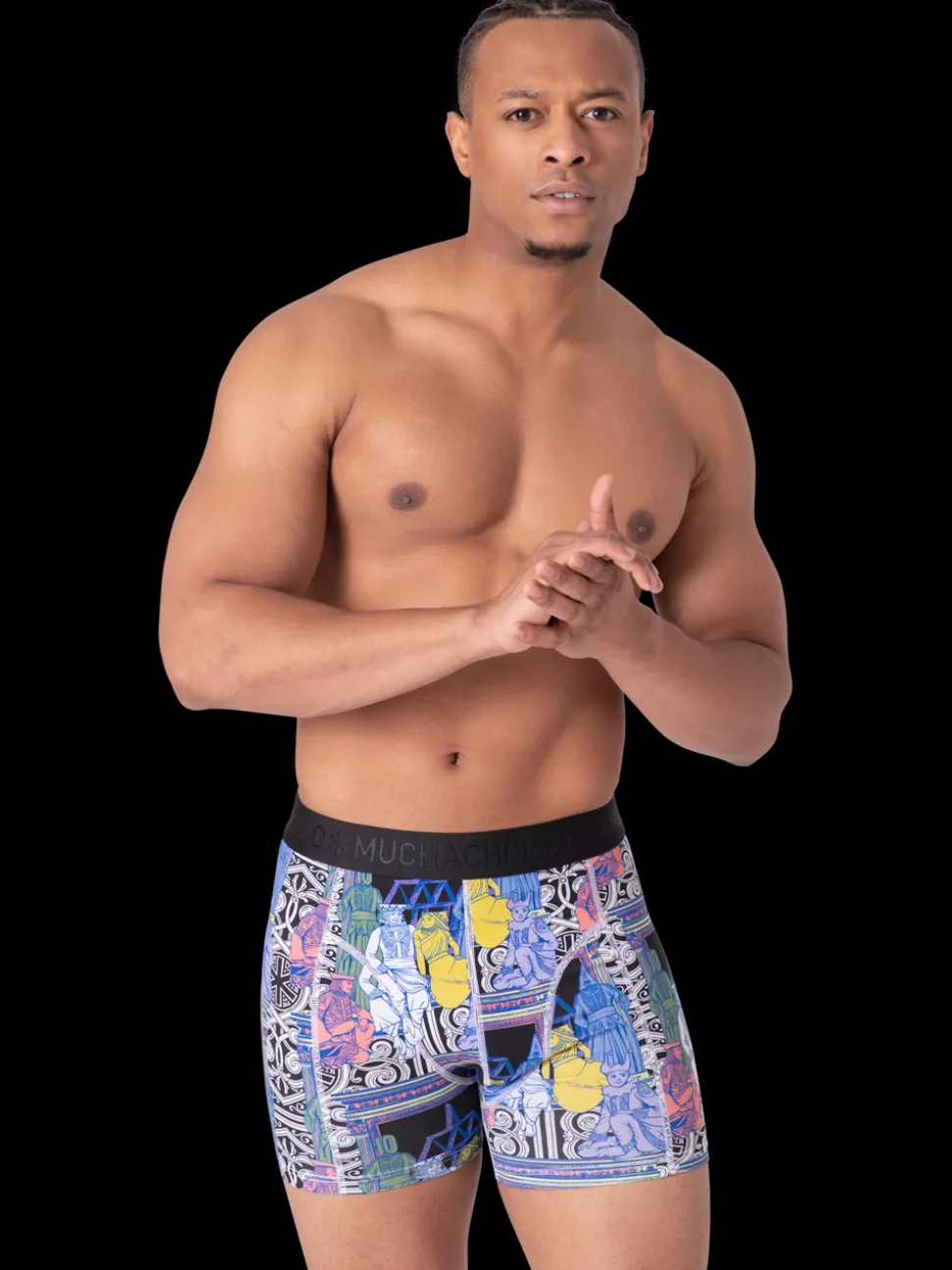 Heren 2+2-pack Boxershorts Print/Effen