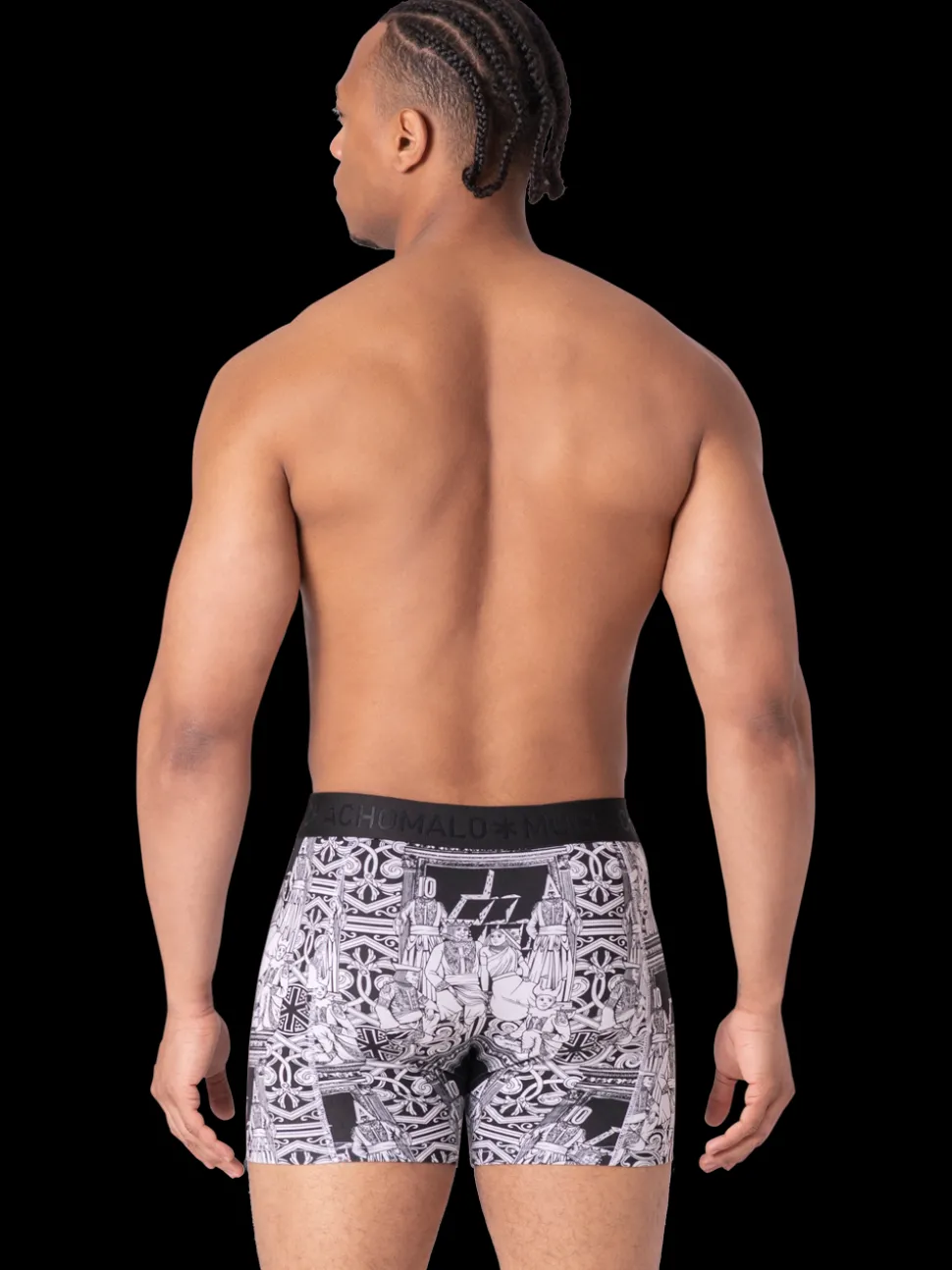 Heren 2+2-pack Boxershorts Print/Effen