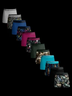 Heren 12-pack Boxershorts Print/Effen