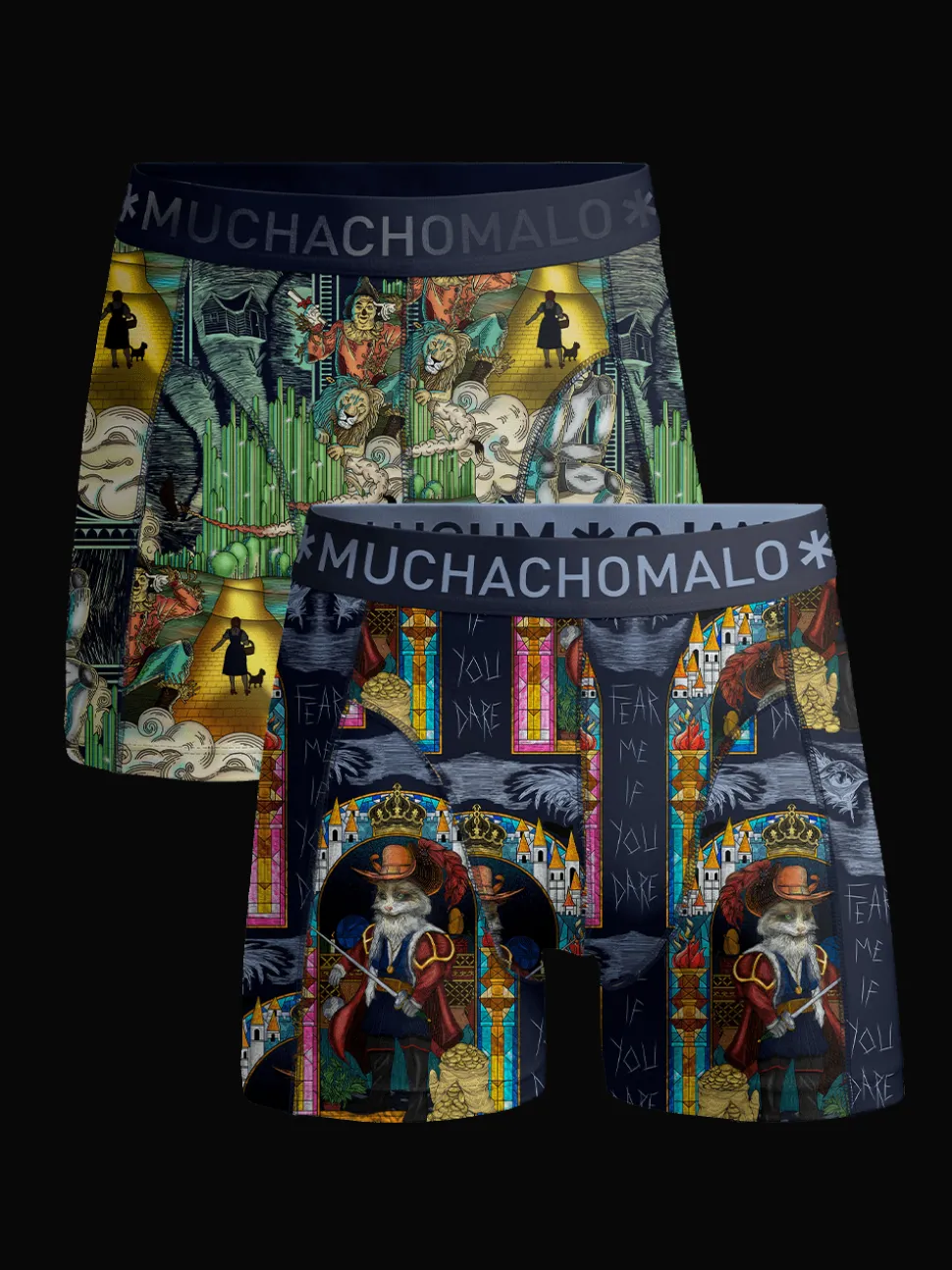 Heren 2-pack Boxershorts Pussboots Wizardoz