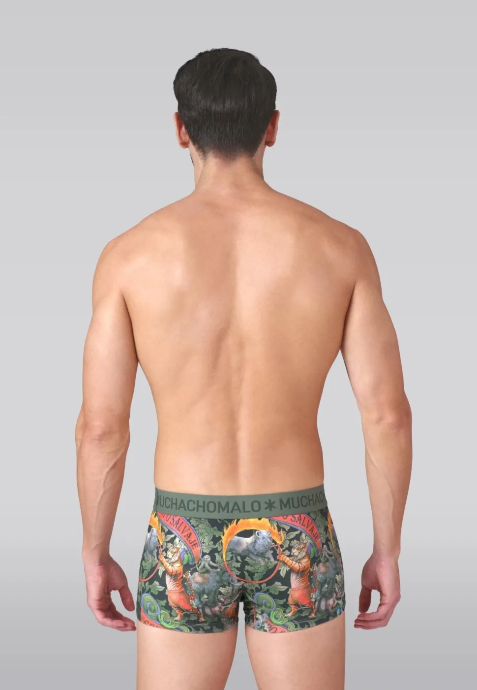 Heren 3-pack Trunks Circus Animals