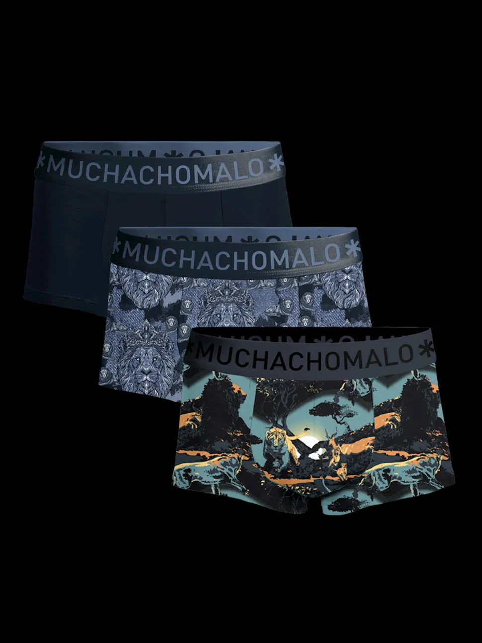 Heren 3-pack Trunks Man Lion