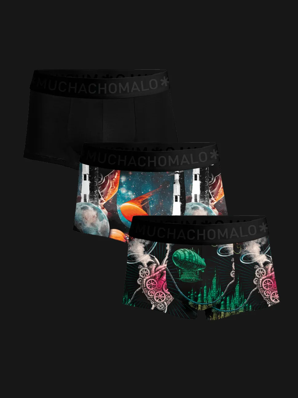 Heren 3-pack Trunks Modern Age