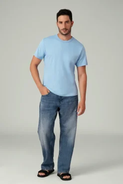 Heren T-Shirt Blauw