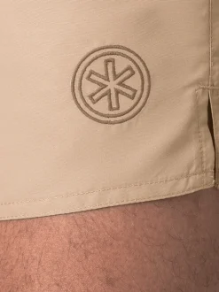 Heren Zwembroek Beige + Gratis Microfiber boxershort