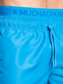 Heren Zwembroek Blauw + Gratis Microfiber boxershort
