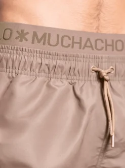 Heren Zwembroek Bruin + Gratis Microfiber boxershort