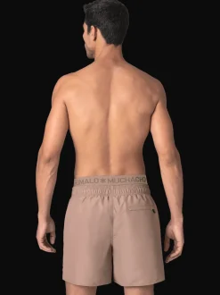 Heren Zwembroek Bruin + Gratis Microfiber boxershort