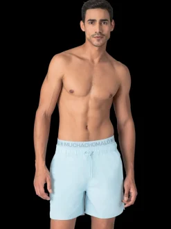 Heren Zwembroek Lichblauw + Gratis Microfiber boxershort