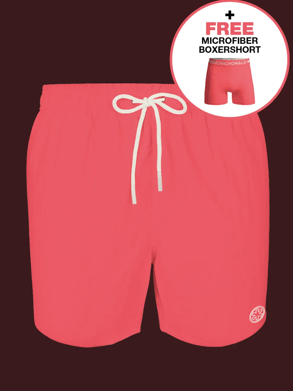 Heren zwembroek neon roze
