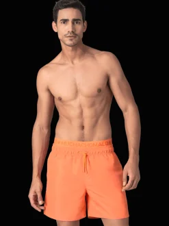 Heren Zwembroek Oranje + Gratis Microfiber boxershort