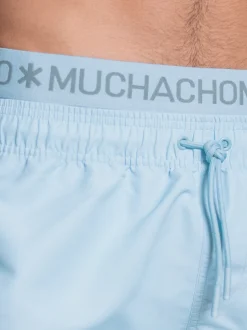 Heren Zwembroek Print Lichtblauw + Gratis Microfiber boxershort