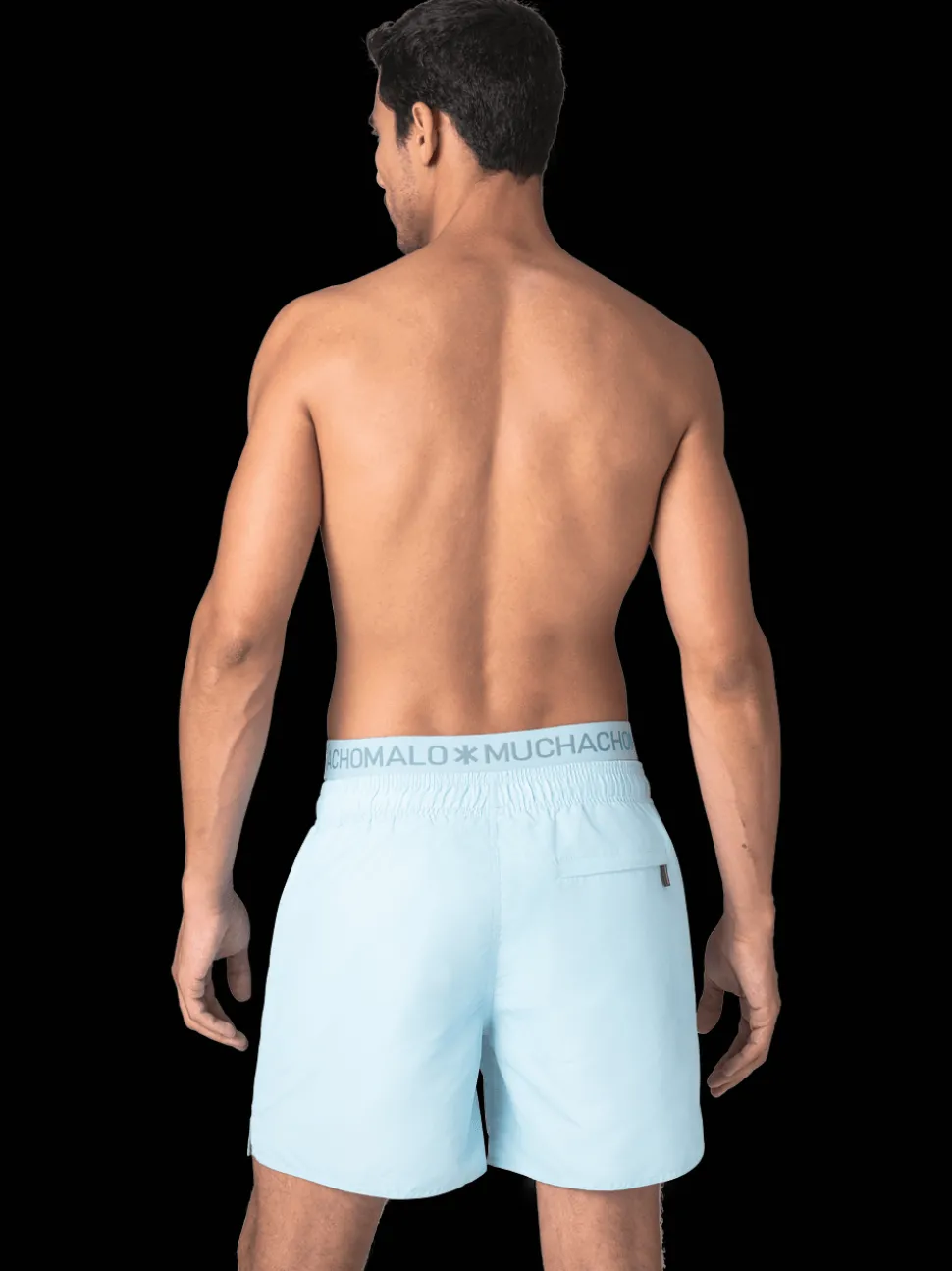 Heren Zwembroek Print Lichtblauw + Gratis Microfiber boxershort