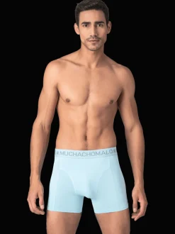 Heren Zwembroek Print Lichtblauw + Gratis Microfiber boxershort