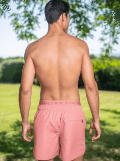 Heren Zwembroek Roze + Gratis Microfiber boxershort