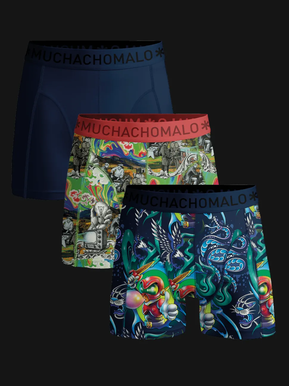Jongens 3-pack Boxershorts New School