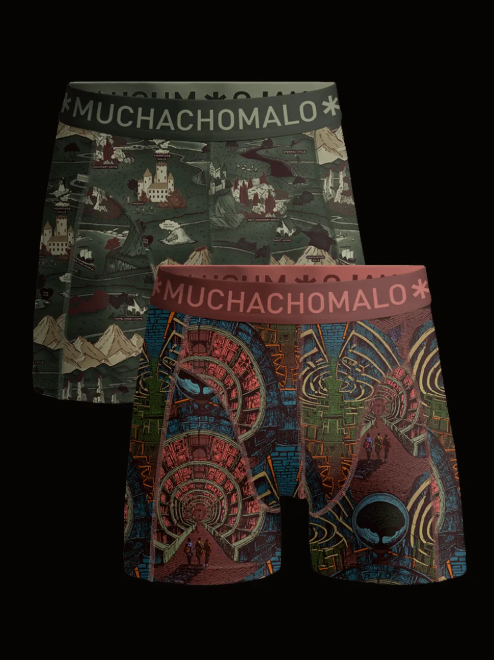 Jongens 2-pack Boxershorts Maze Life