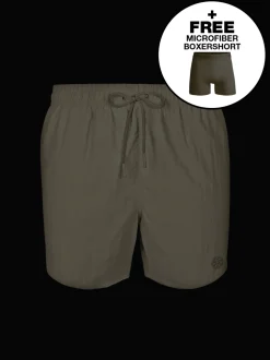 Jongens Zwembroek Legergroen + Gratis Microfiber boxershort