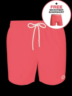 Jongens zwembroek neon roze