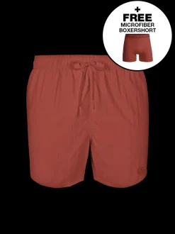 Jongens Zwembroek Rood + Gratis Microfiber boxershort
