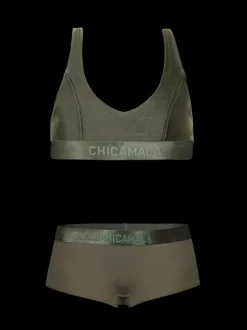 Meisjes Racerback bikini Effen