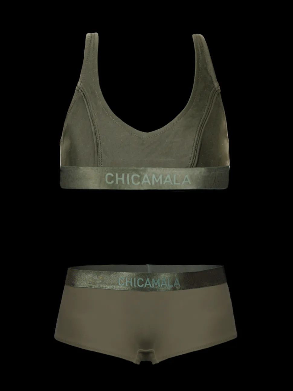 Meisjes Racerback bikini Effen